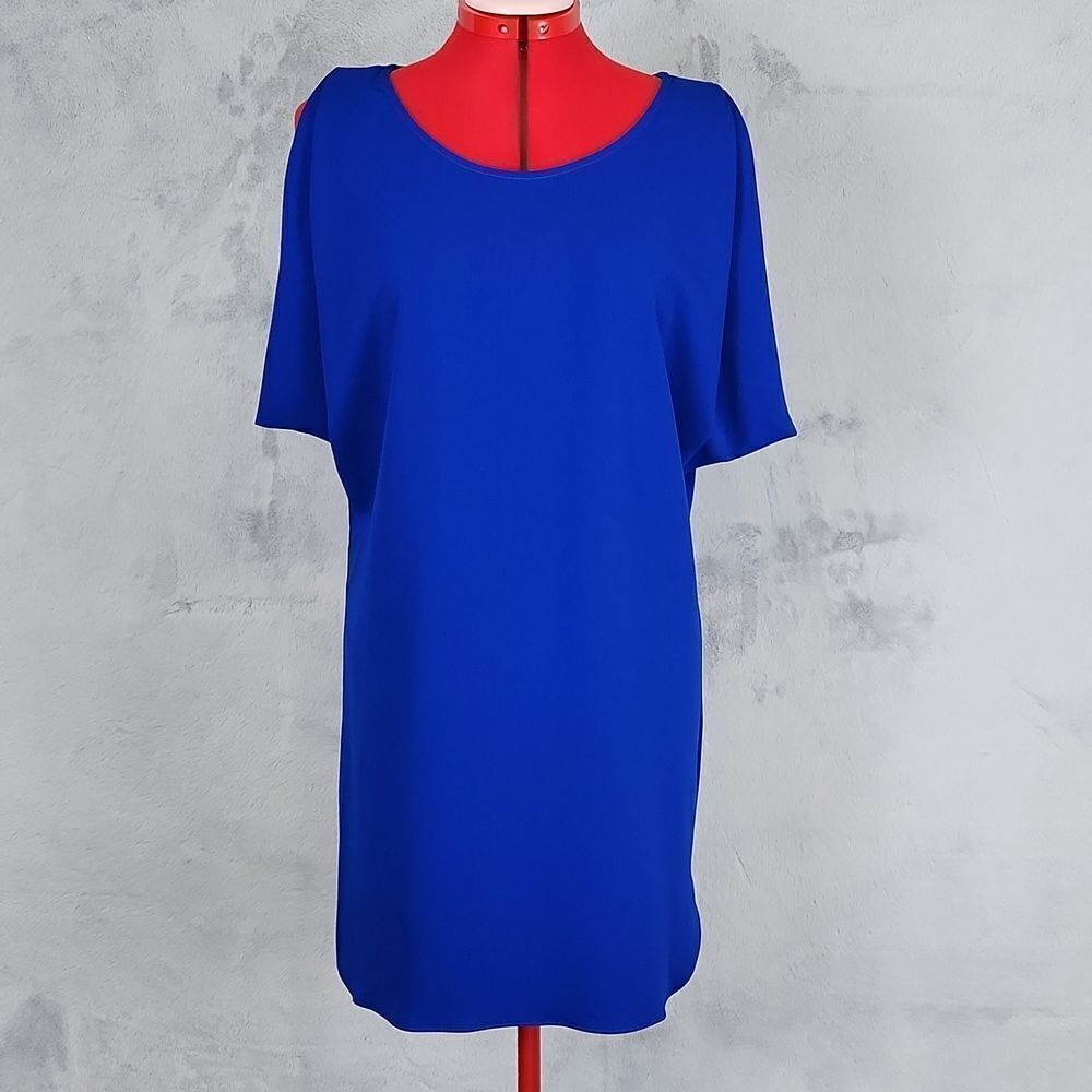 Amanda Uprichard Royal Blue Shift Dress Women's Size Small Minimalist Cocktail